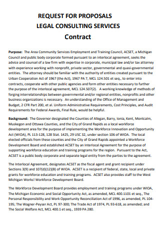 Legal Consulting Contract Proposal