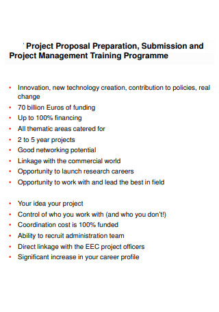 Management Training Project Proposal