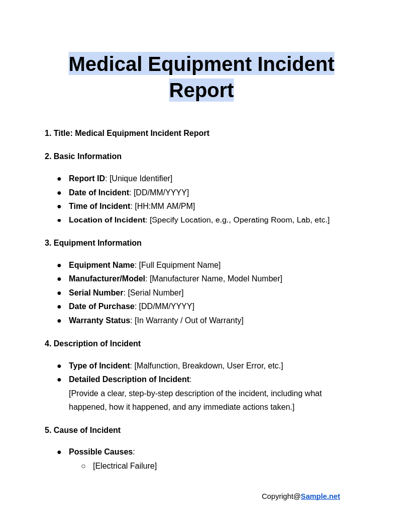 Medical Equipment Incident Report Google Docs 12 12 2024 11 00 AM