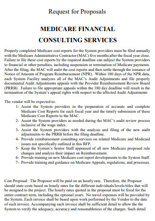 Medicare Financial Consulting Proposal