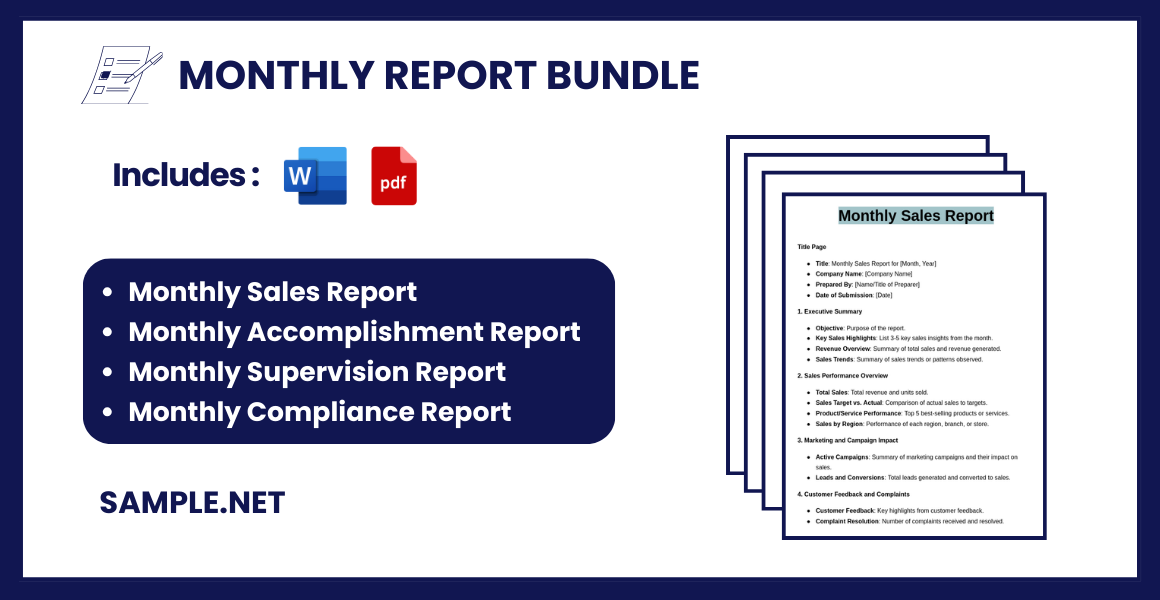 monthly report bundle