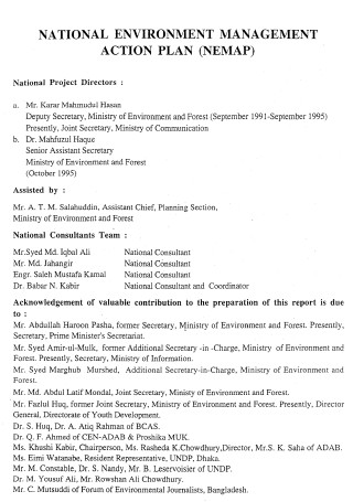 National Environment Management Action Plan