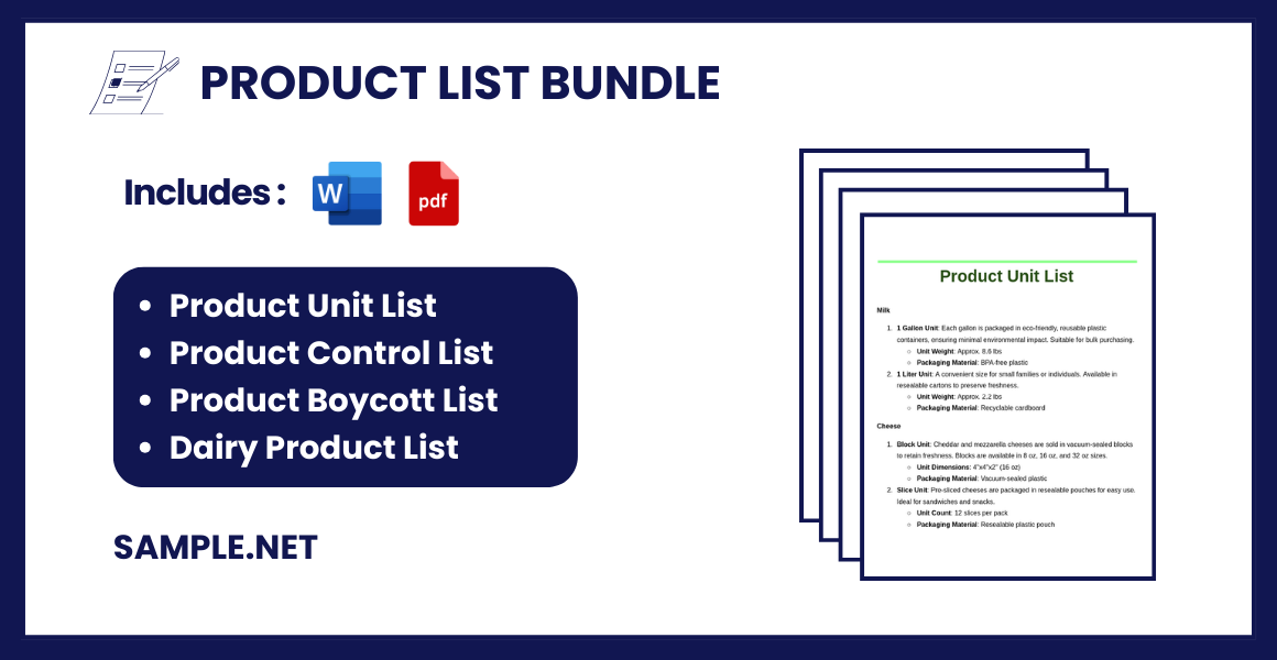 product list bundle