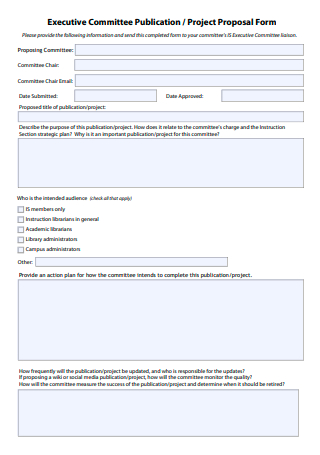 Project Executive Committee Proposal Form
