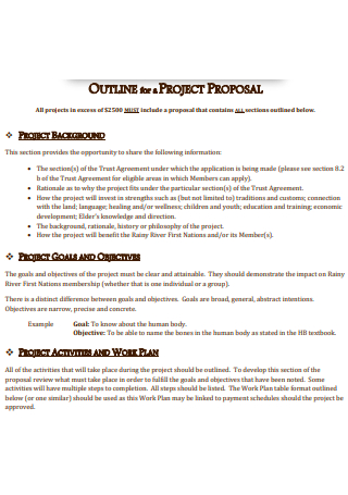 Project Work Plan Proposal