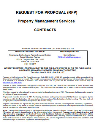 Property Management Contract Proposal