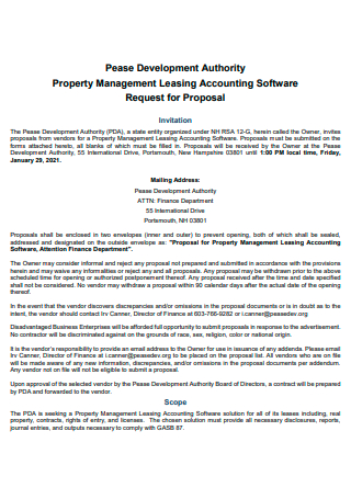 Property Management Leasing Accounting Software Proposal