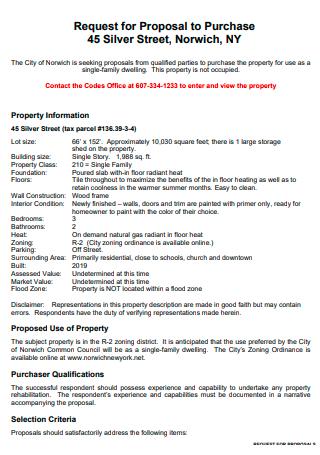 Property Purchase Proposal in PDF