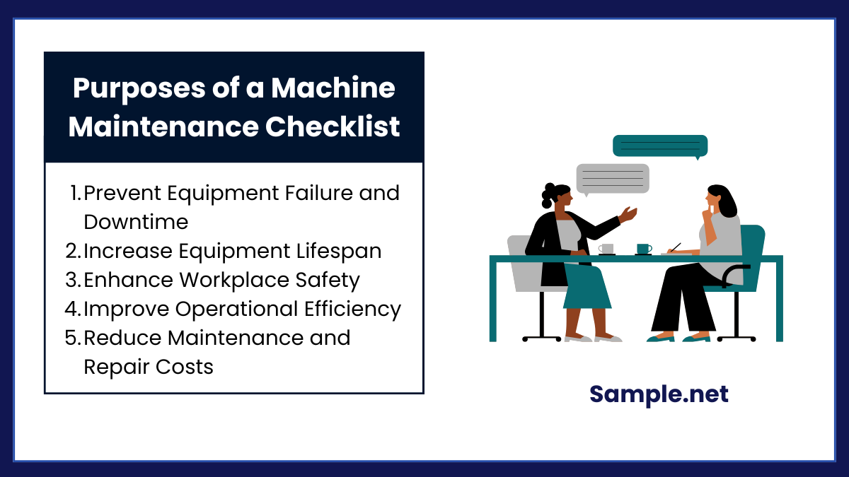 Purposes of a Machine Maintenance Checklist