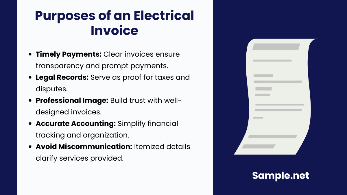 Purposes of an Electrical Invoice