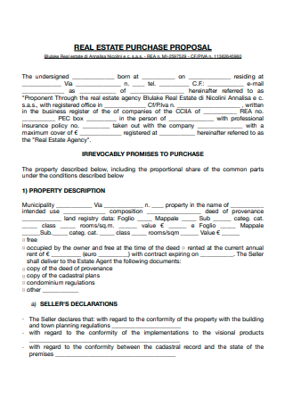 Real Estate Property Purchase Proposal