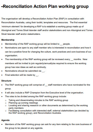 Reconciliation Action Plan Working Group