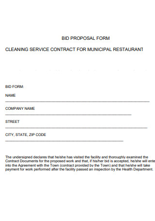 Restaurant Cleaning Service Proposal