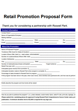 Retail Partnership Proposal Form
