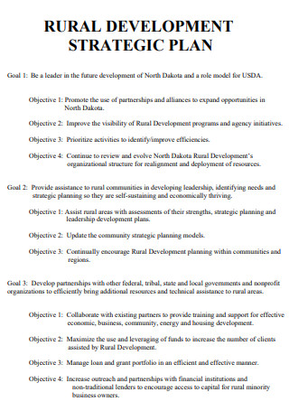 Rural Development Strategic Plan