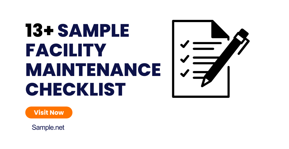 sample facility maintenance checklist