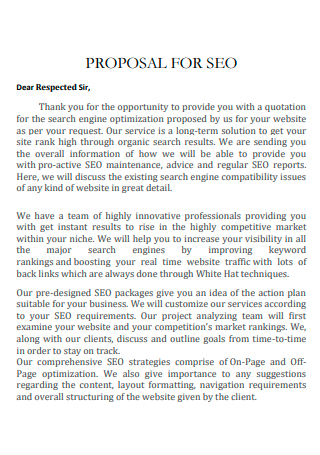 SEO Client Proposal in PDF