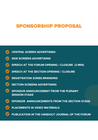 Sample Advertising Sponsorship Proposal