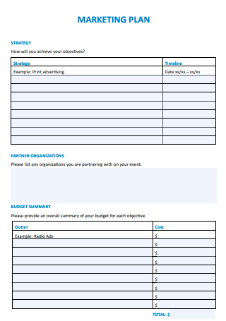 Sample Budget Marketing Plan