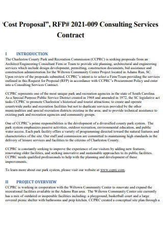 Sample Consulting Contract Proposal