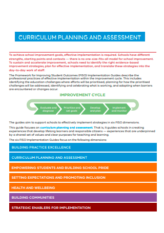 School Assessment and Curriculum Planning