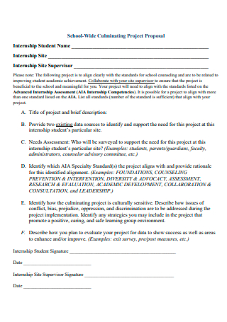 School Internship Student Project Proposal