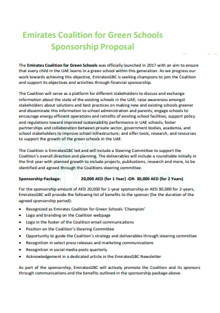 School Sponsorship Proposal in PDF