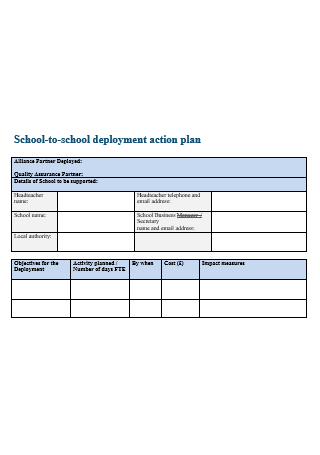 School to School Deployment Action Plan