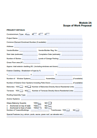 Scope of Work Proposal Module