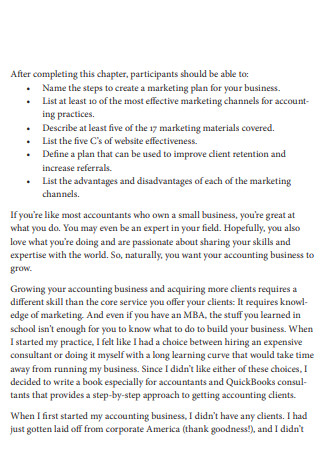 Simple Accounting Firm Marketing Plan