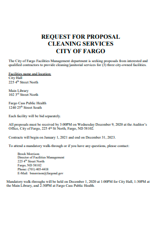 Simple Cleaning Service Proposal