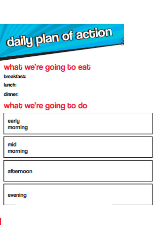 Simple Daily Action Plan