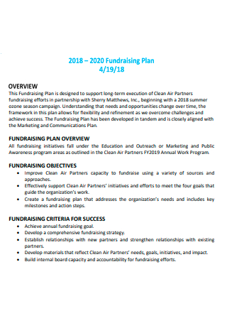 Simple Fundraising Campaign Plan