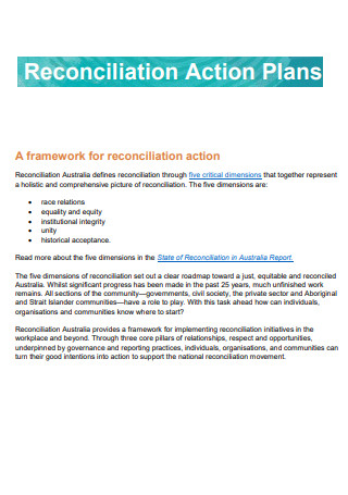 Simple Reconciliation Action Plan