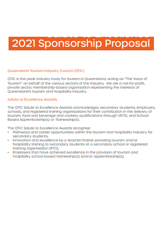 Simple School Sponsorship Proposal