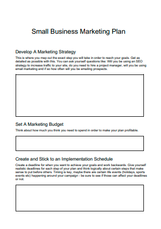 Small Business Budget Marketing Plan