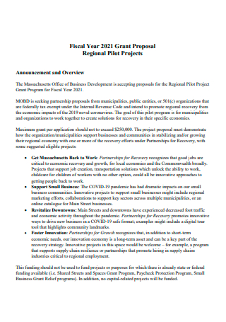 Small Business Grant Proposal in PDF