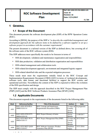 Software Development Plan in PDF