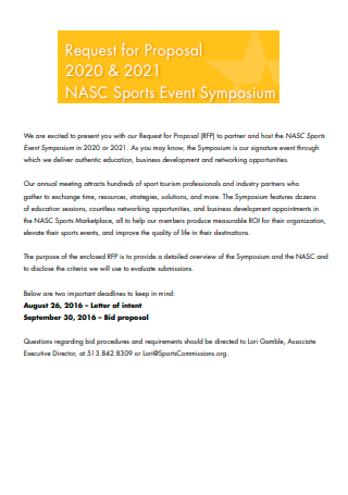 Sports Event Symposium Proposal