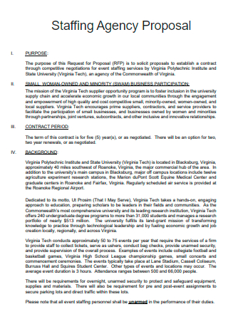 Staffing Agency Proposal in PDF