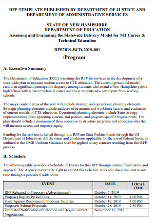 Statewide Education Program Proposal