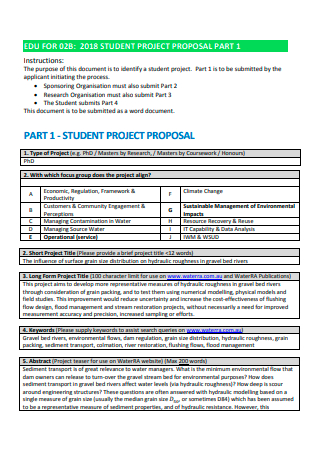Student Project Proposal Example