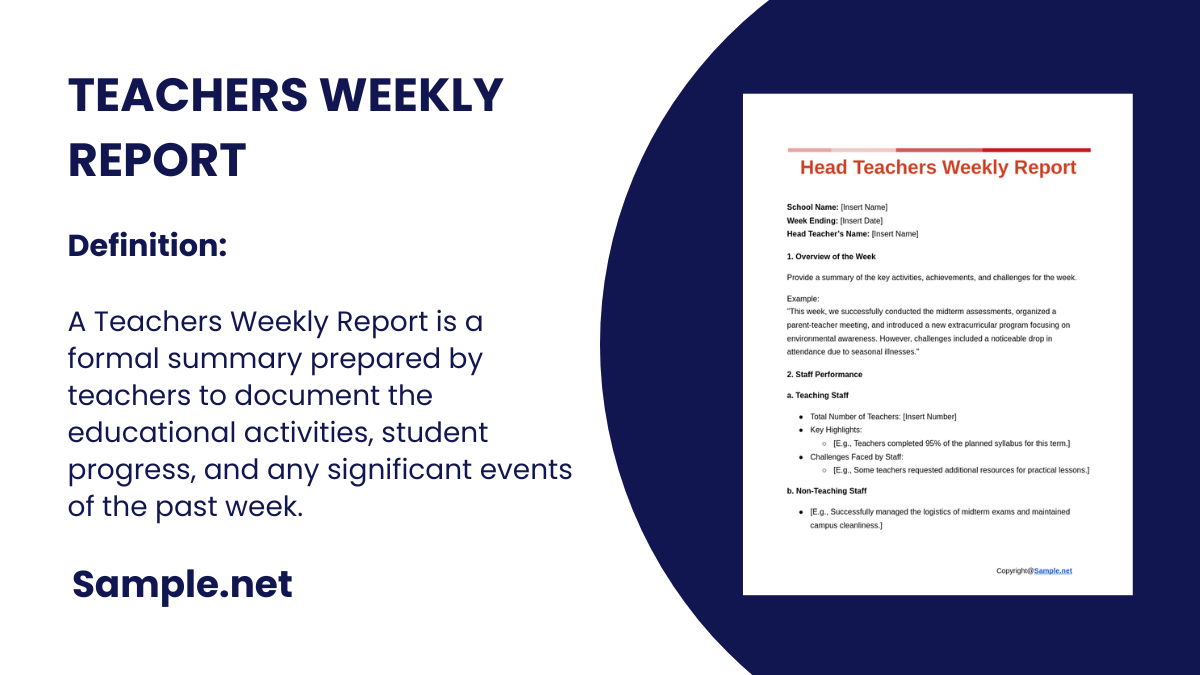 teachers weekly report 1