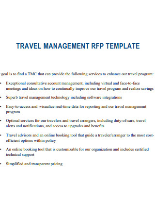 Travel Management Proposal Template