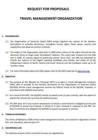 Travel Management Proposal of Organisations