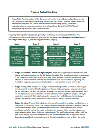 University Budget Proposal in PDF