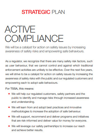 Active Compliance Strategic Plan