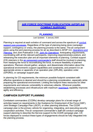 Airforce Strategic Campaign Plan