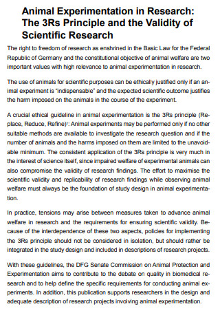 Animal Experimentation in Scientific Research