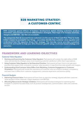 Basic B2B Marketing Strategy
